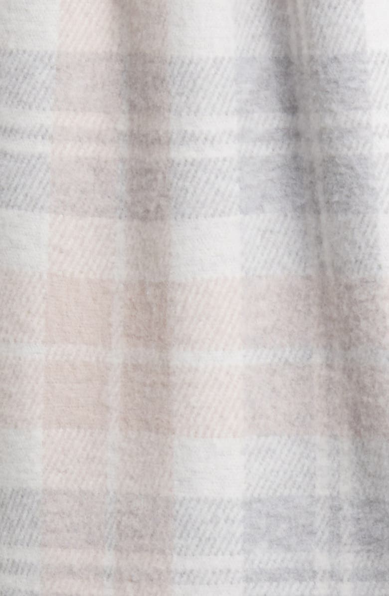 beachlunchlounge Plaid Jacquard Knit Shacket, Alternate, color, Blushing Grey