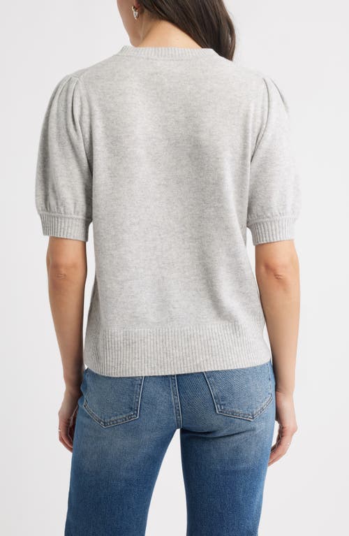 Caslonr Caslon(r) Puff Sleeve Wool & Cashmere Sweater In Gray
