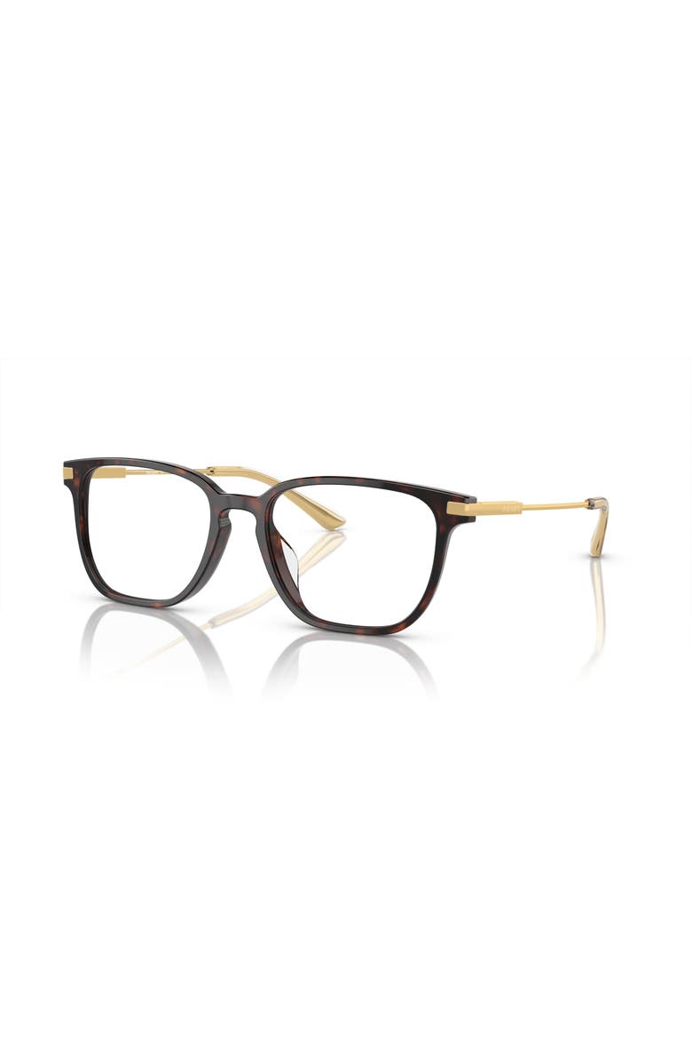 Prada 54mm Rectangle optical glasses, Main, color, Brown