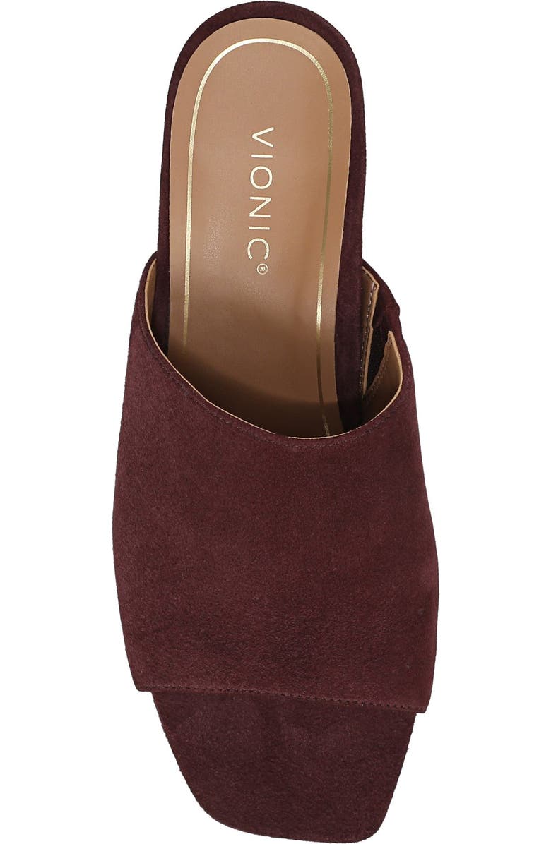 Vionic Charlie Slide Sandal, Alternate, color, Mulled Wine Suede