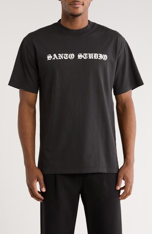 Santo Studio Old English Logo Graphic T-shirt In Black