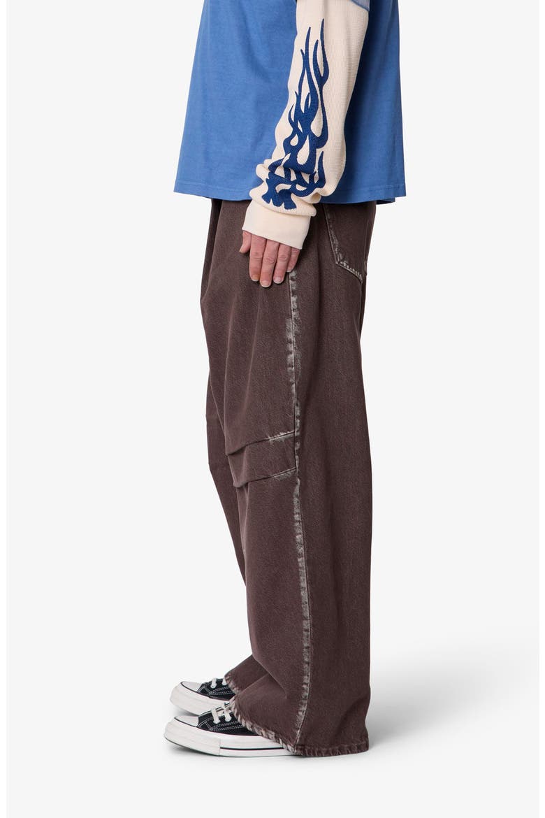 Pleated Denim Jeans, Alternate, color, RINSED BROWN