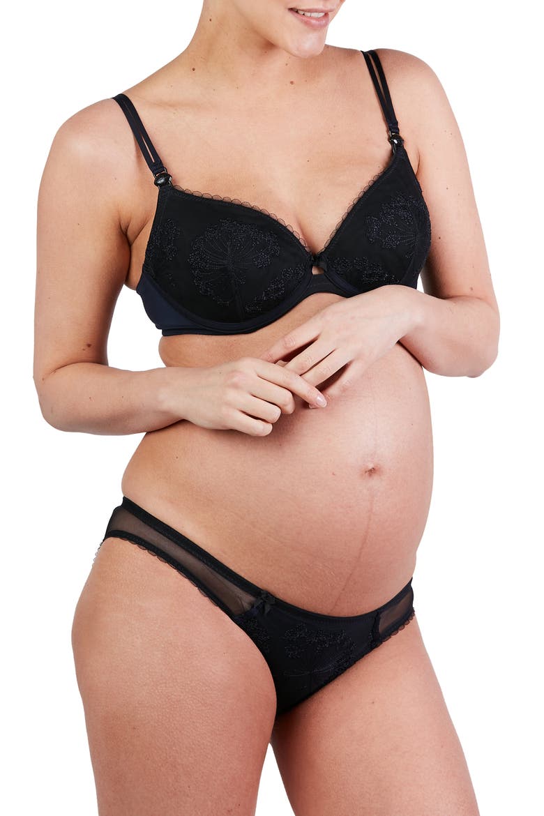 Louise Maternity and nursing push-up bra, Main, color, MARINE
