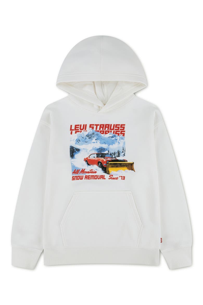 Kids' Snow Plow Graphic Hoodie, Main, color, LEVI EGRET