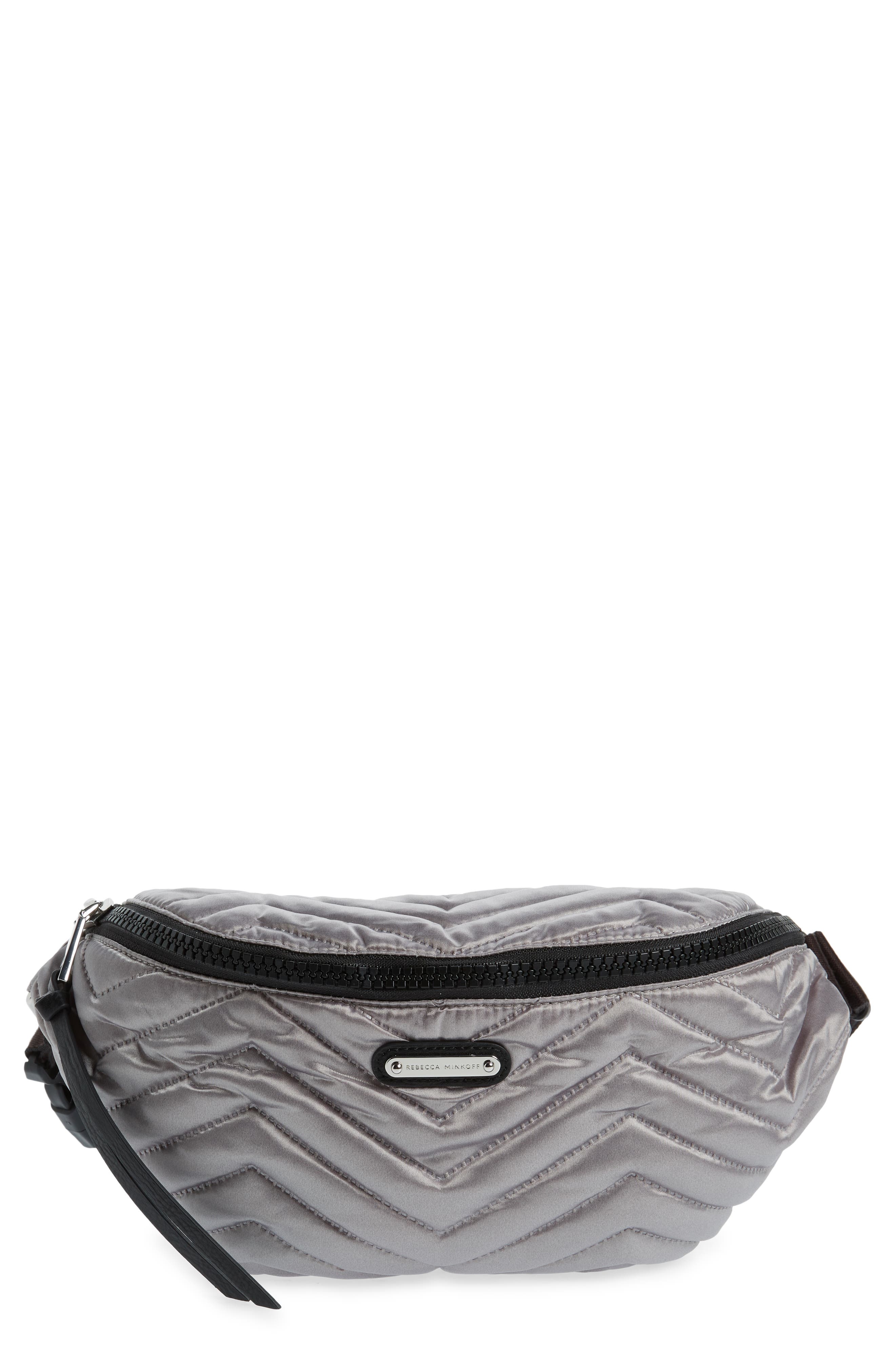 Rebecca Minkoff Quilted Nylon Belt Bag, Main, color, 