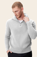 Italic Shane Cashmere Quarter Zip Pullover