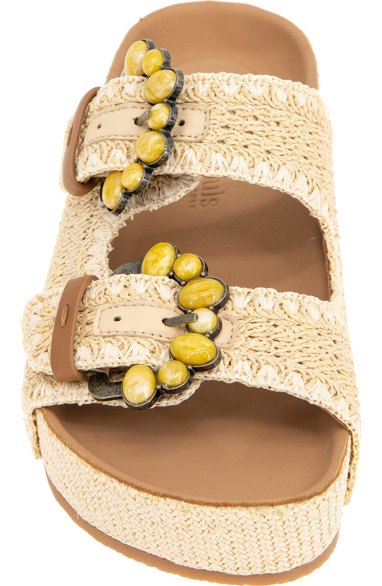 Gentle Souls Kendall Platform Slide Sandal, Alternate, color, Natural Raffia