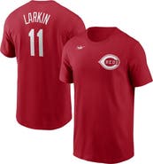 Nike Men's Nike Barry Larkin Red Cincinnati Reds Cooperstown Collection Name & Number T-Shirt