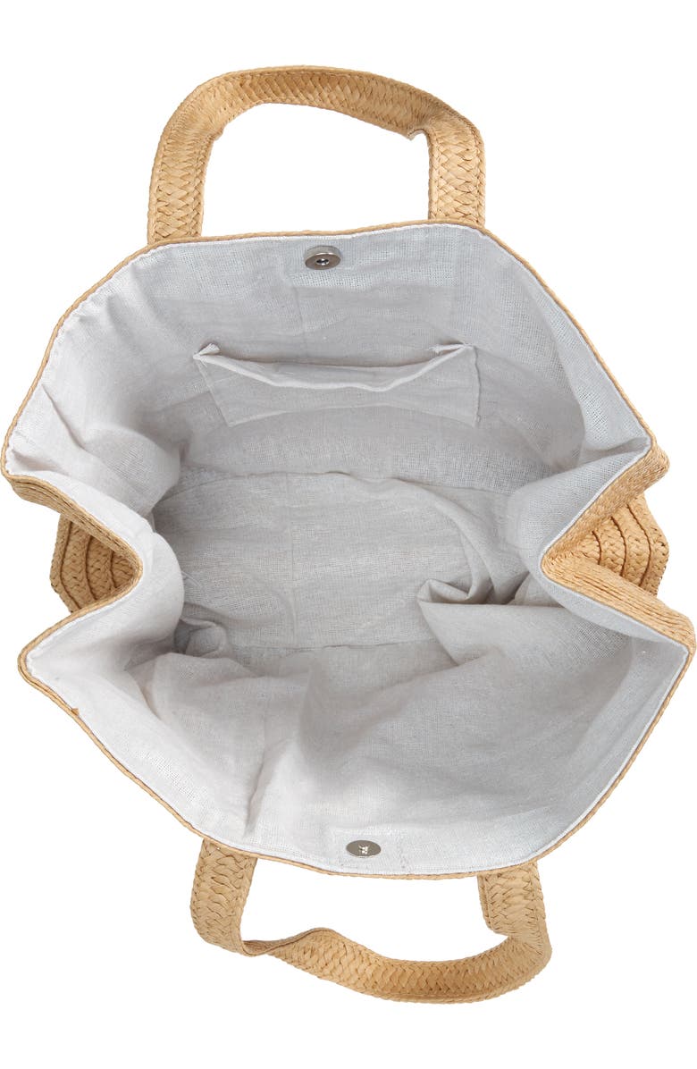 BTB Los Angeles The Beach is Back Straw Tote, Alternate, color,