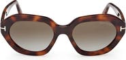 TOM FORD Meryl 53mm Gradient Geometric Sunglasses