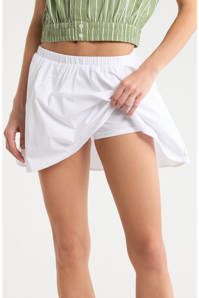 Solid A-Line Skort, Alternate, color, WHITE