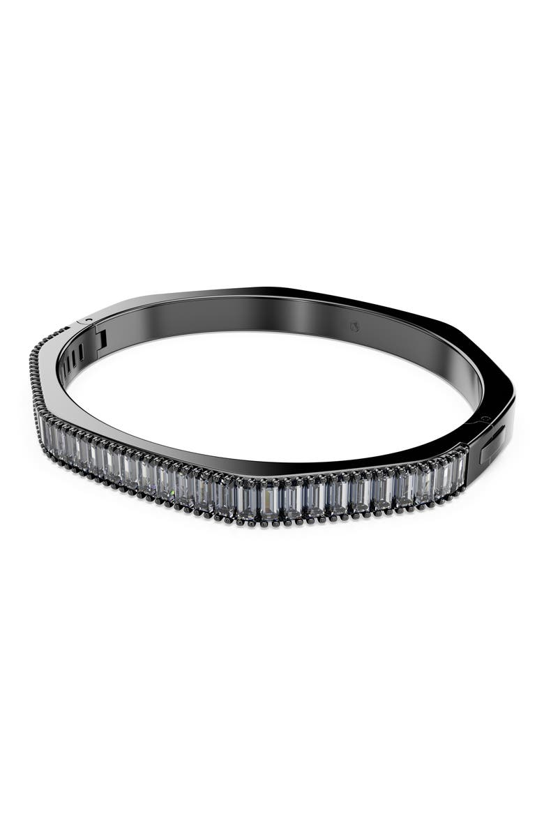 Matrix Baguette Crystal Octagonal Bangle Bracelet, Alternate, color, GREY