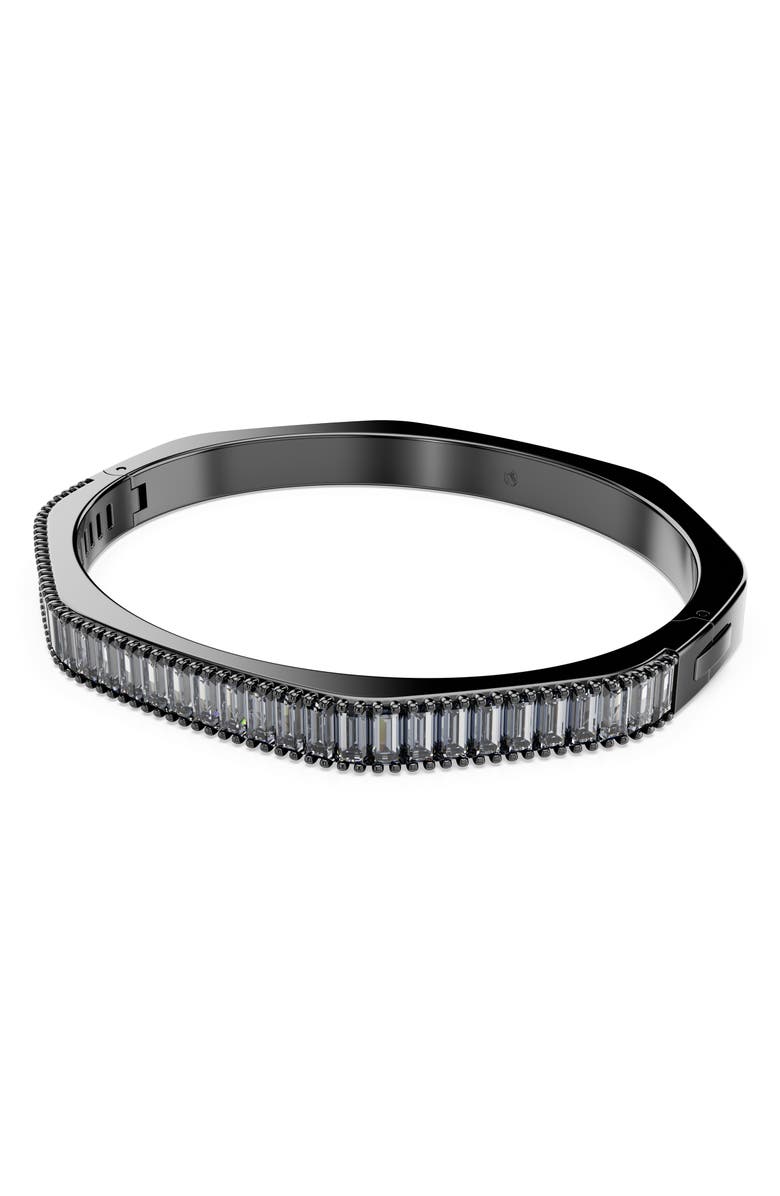 Swarovski Matrix Baguette Crystal Octagonal Bangle Bracelet, Alternate, color, Grey