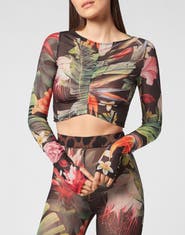 PHILIPP PLEIN Ls Top Flowers Women