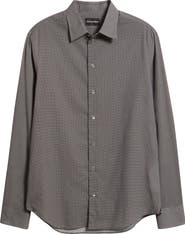 Emporio Armani Diagonal Print Button-Up Shirt