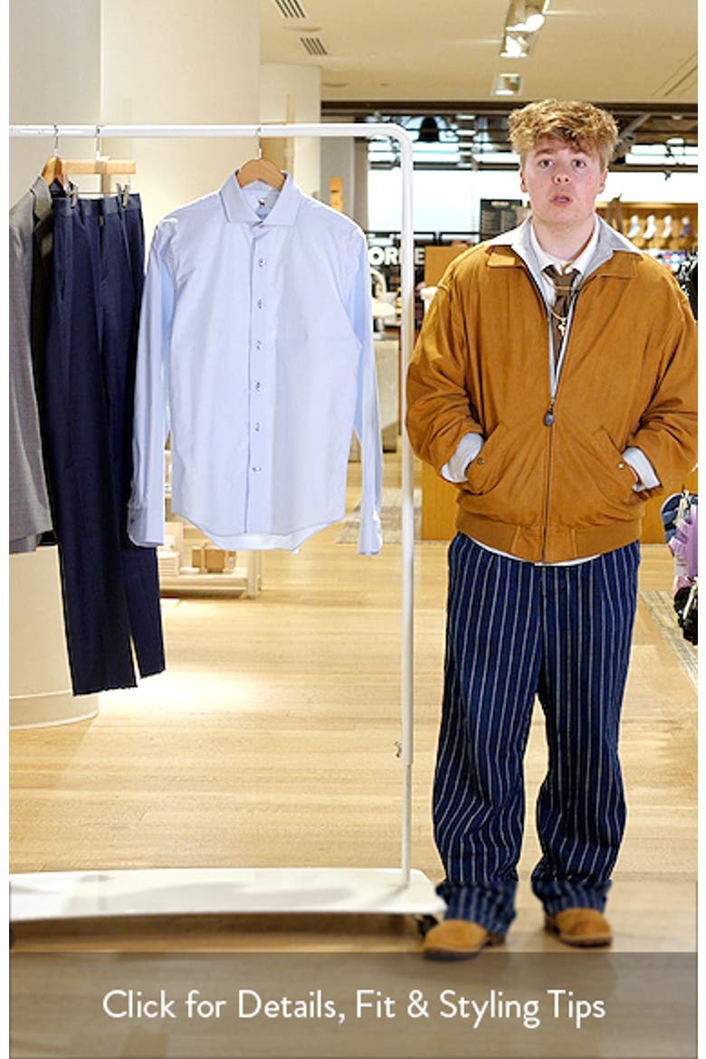 Trim Fit Light Blue Cotton Dress Shirt video