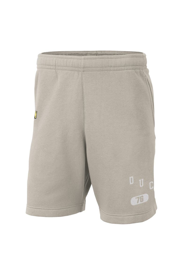 Men's Nike Cream Oregon Ducks Fleece Shorts, Alternate, color, Natural