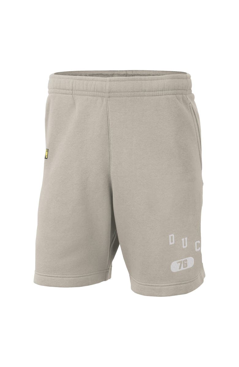 Nike Men's Nike Cream Oregon Ducks Fleece Shorts, Alternate, color, 