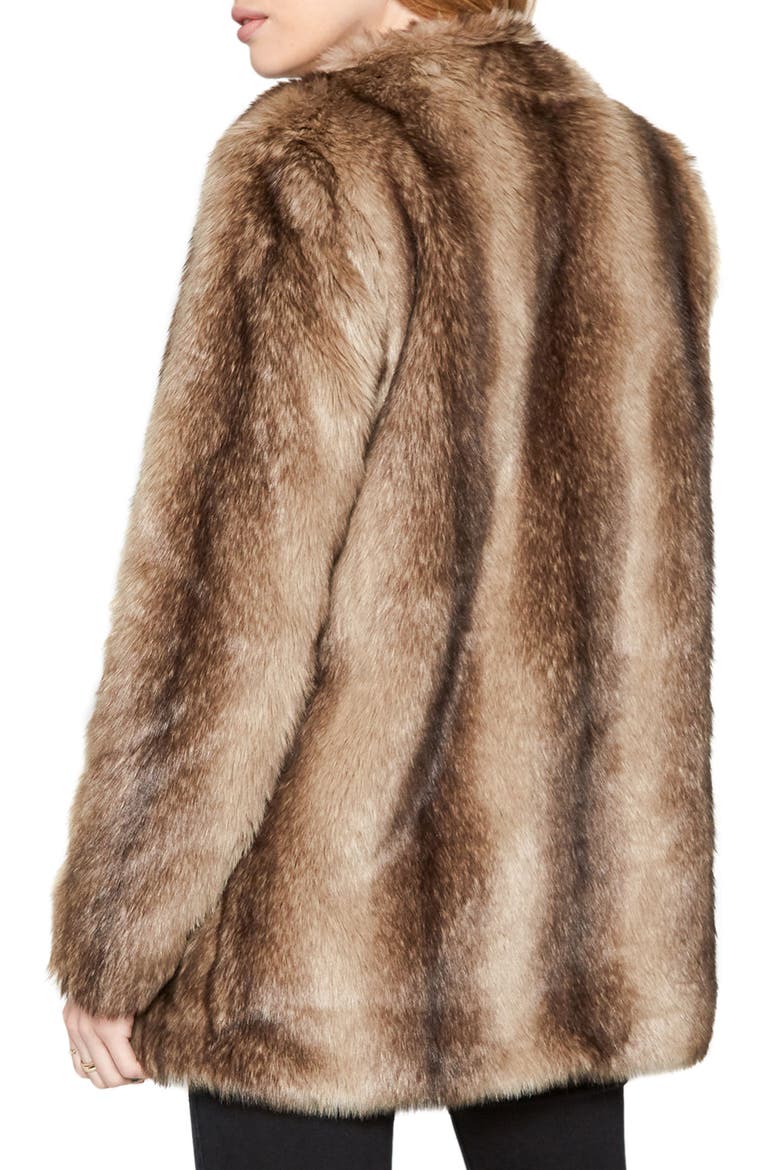 Waylon Faux Fur Jacket, Alternate, color, BROWN