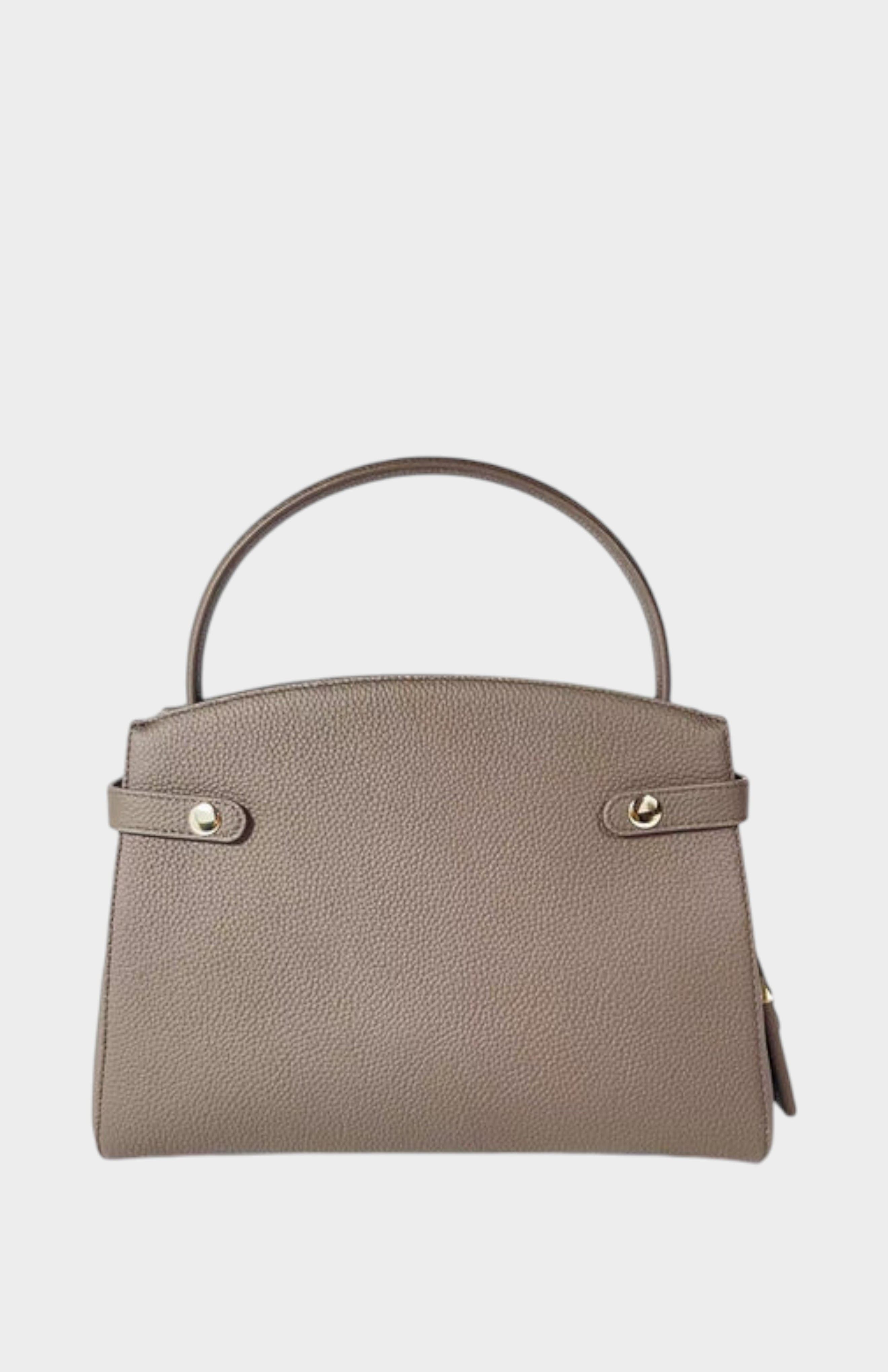 Manhattan Genuine Pebble Leather Top Handle Bag, Alternate, color, Grey