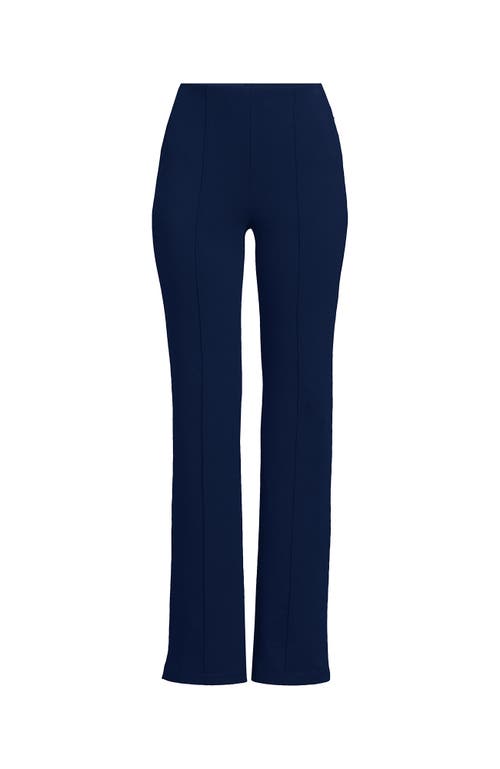 Lands' End Starfish High Rise Pintuck Bootcut Pants In Deep Sea Navy