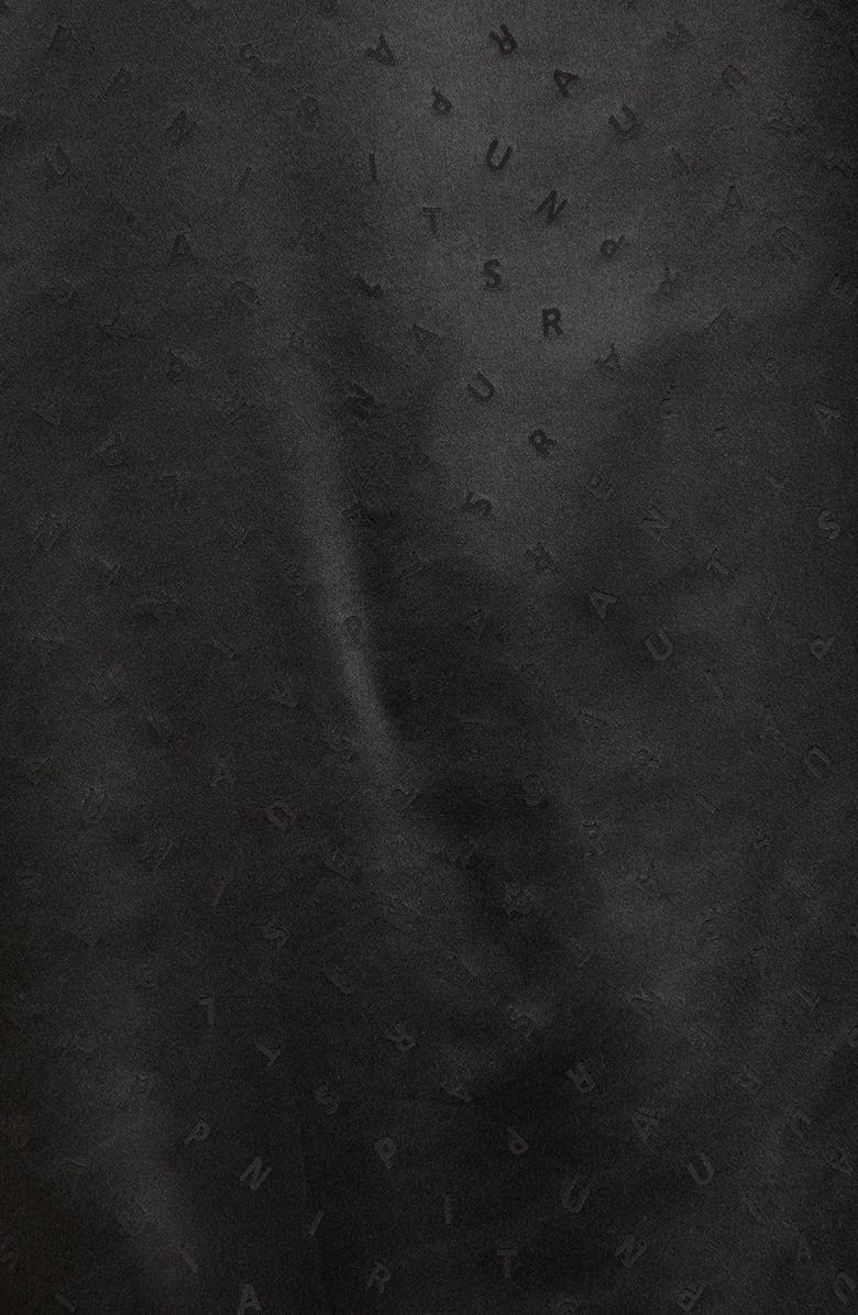 Saint Laurent Monogram Print Short Sleeve Silk Button-Up Camp Shirt, Alternate, color, 