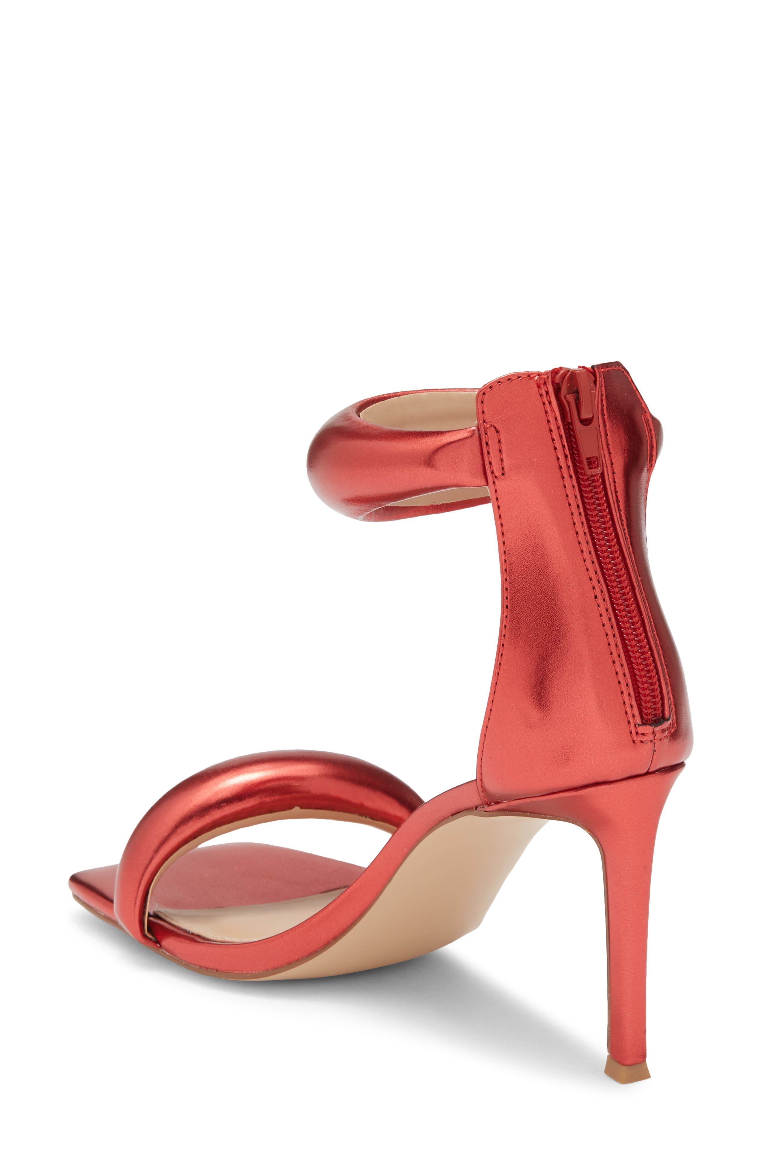 Partayy Ankle Strap Sandal, Alternate, color, RED METAL
