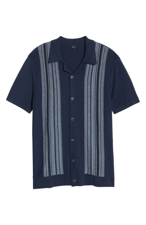 Rails Silas Relaxed Fit Short Sleeve Sweater In Blue Heather Multi