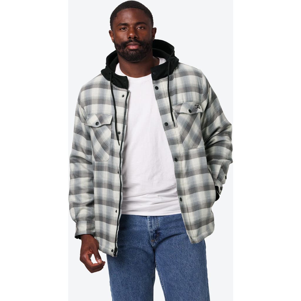 Mobile Warming Flannel Heated Hooded Jacket In Multi