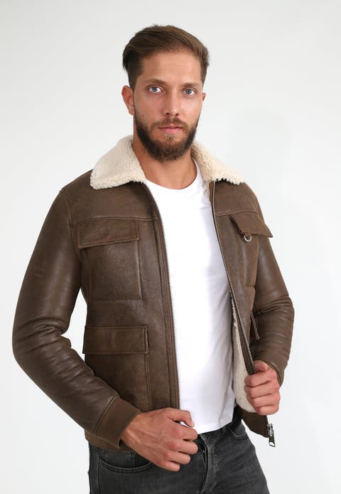 Percival Grained Shearling Jacket