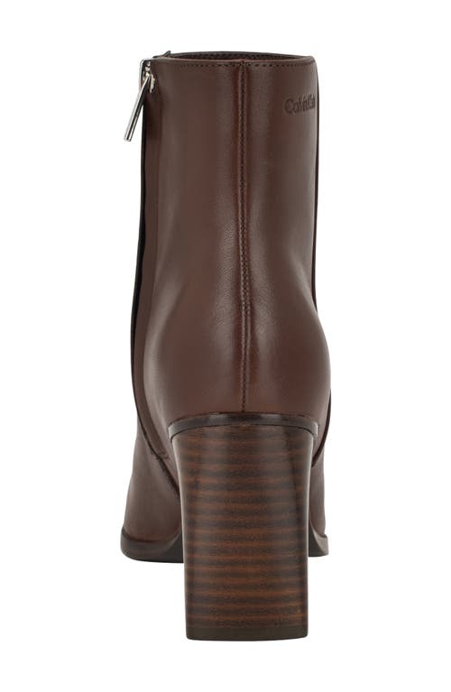 Calvin Klein Dezzi Bootie In Brown