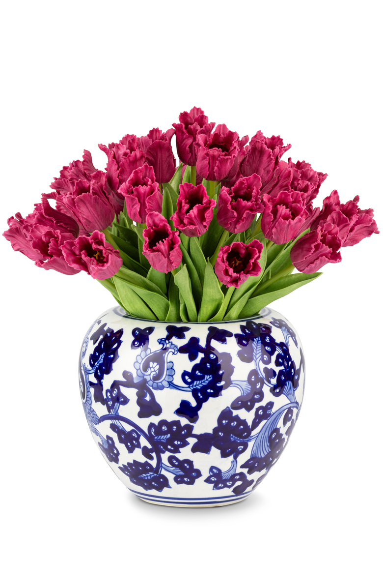 CocoBella Claude RealTouch Tulip Toile Arrangement, Main, color, Fuschia