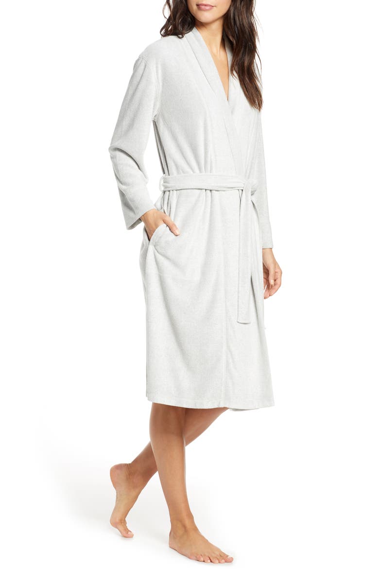 Sierra Brushed Terry Robe, Alternate, color, HEG HT GREY