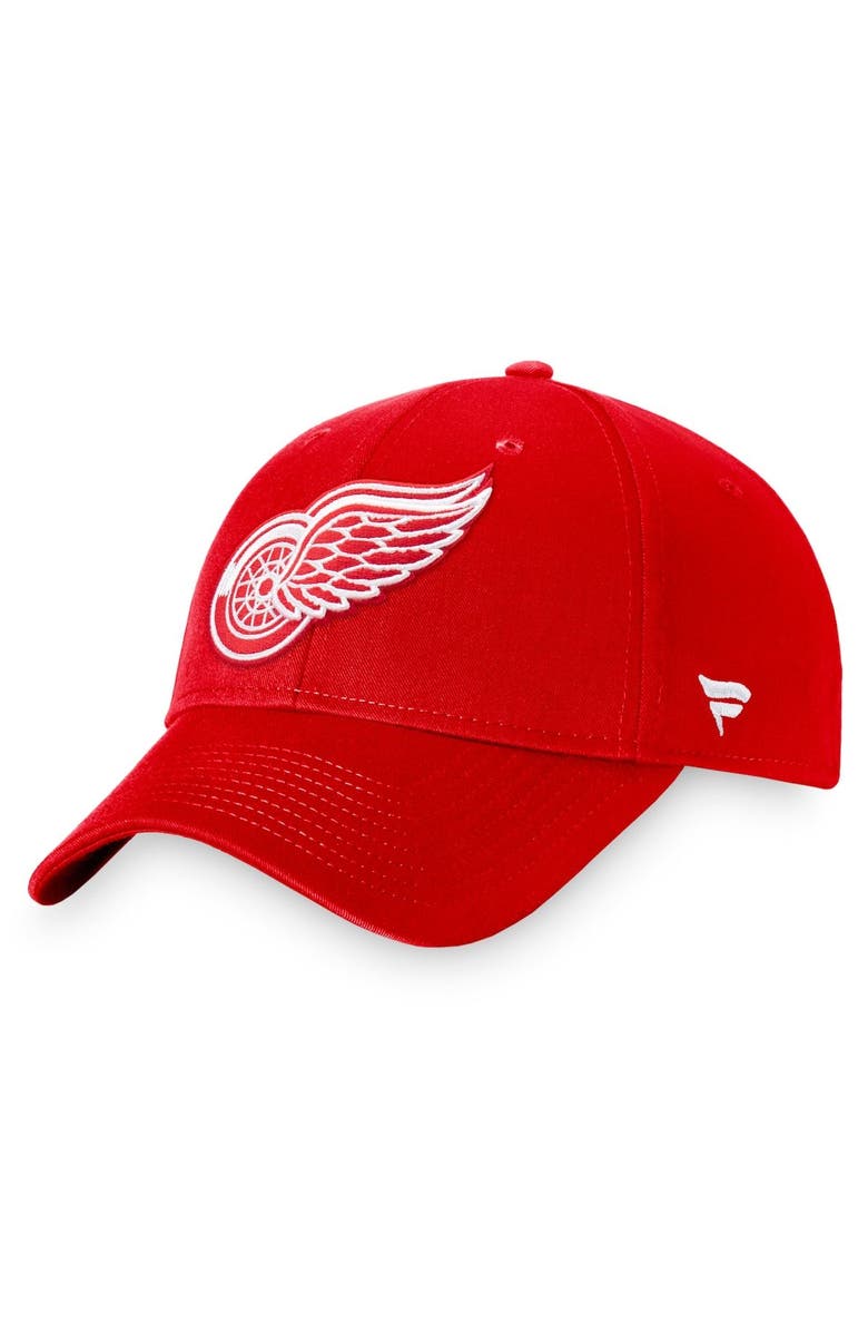 FANATICS Men's Fanatics Branded Red Detroit Red Wings Core Adjustable Hat, Main, color,
