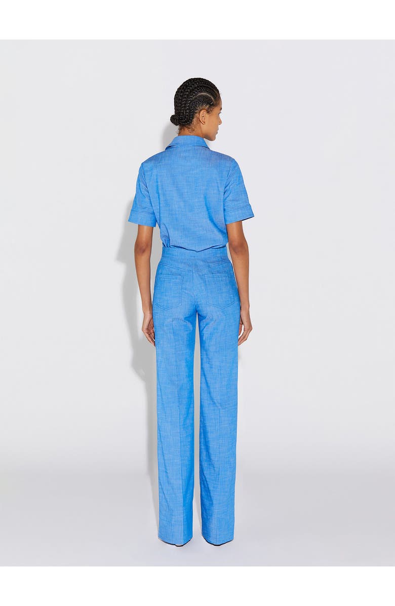 Callas Milano Vesper Stretch denim poplin shirt, Alternate, color, Blue