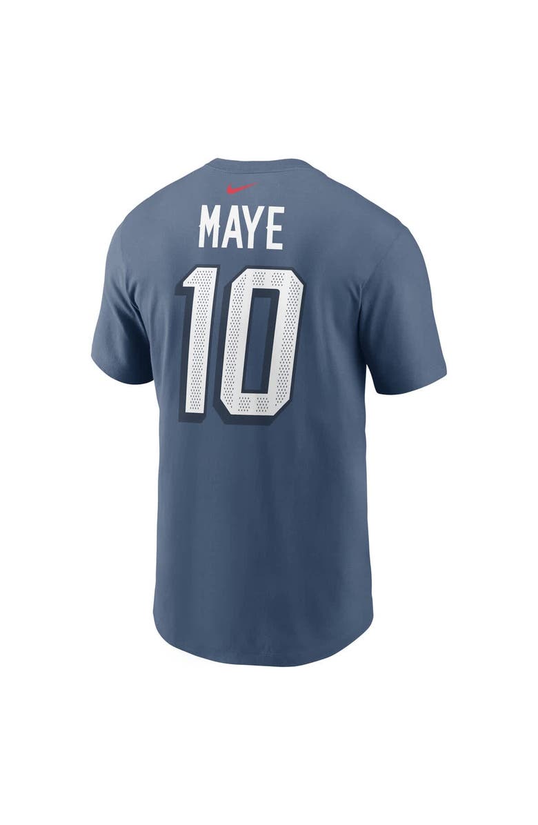 Nike Men's Nike Drake Maye Storm Blue New England Patriots 2025 Rivalries Collection Player Name & Number T-Shirt, Alternate, color, 