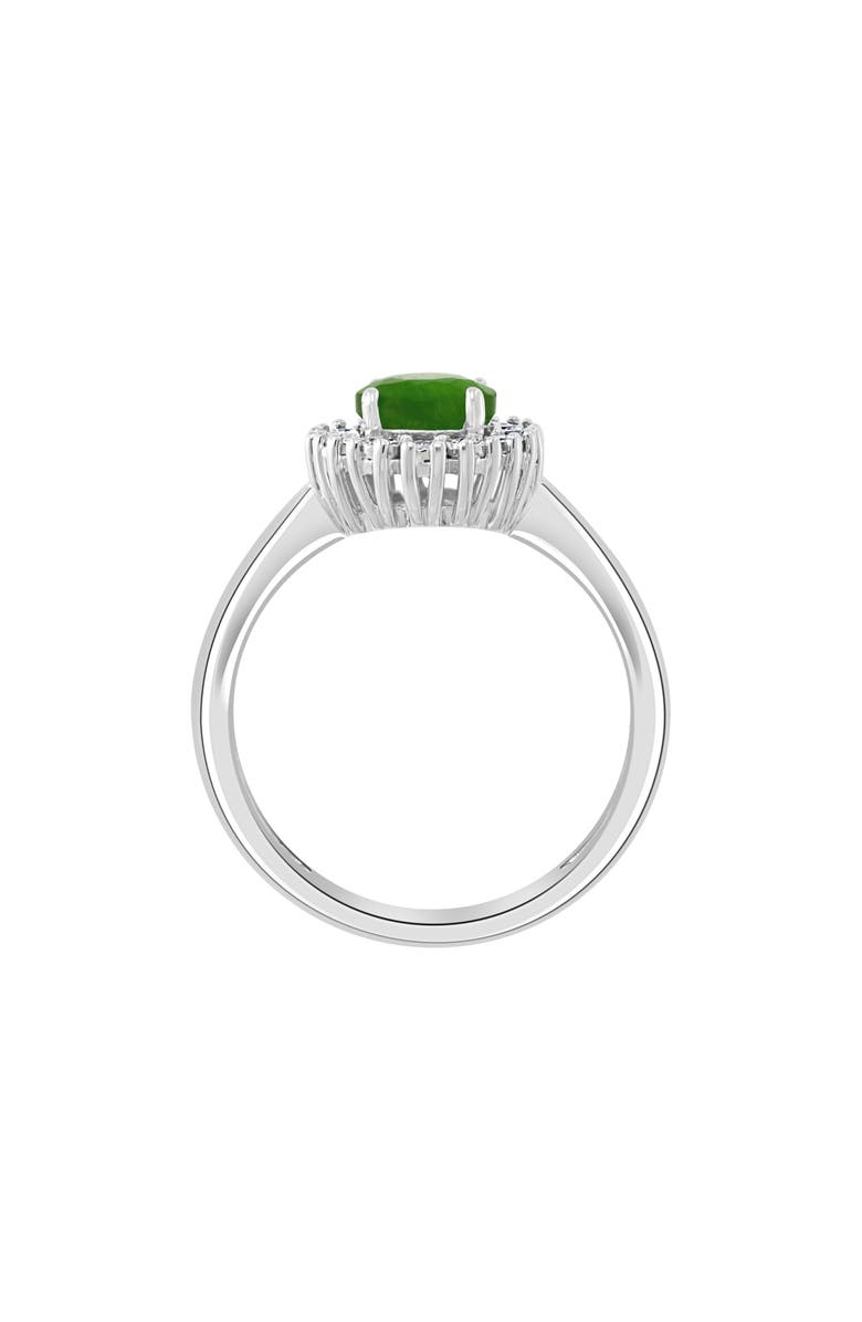 EFFY Sterling Silver Emerald & Diamond Ring, Alternate, color, Green