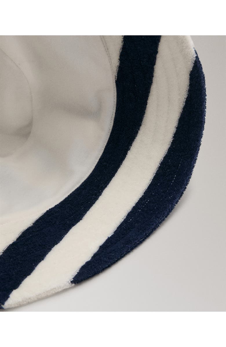 MANGO Stripe Terry Cloth Bucket Hat, Alternate, color,