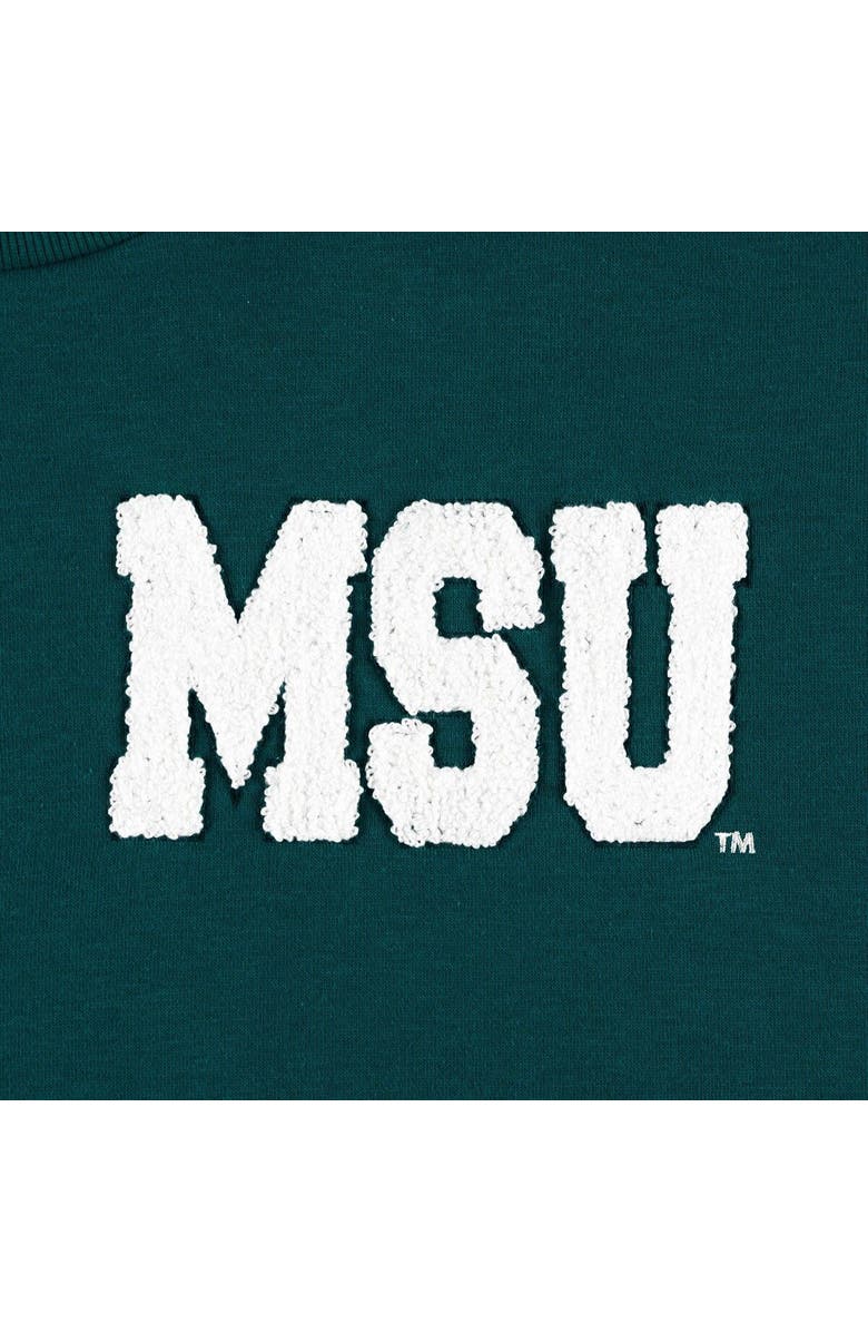 GAMEDAY COUTURE Women's Gameday Couture Green Michigan State Spartans Back To Reality Colorblock Pullover Sweatshirt, Alternate, color, 