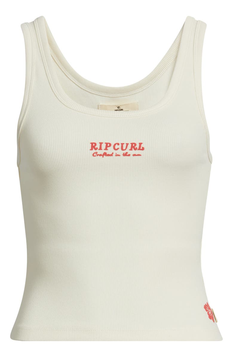 Rip Curl Surf Puff Party Pack Rib Crop Tank, Alternate, color, Bone
