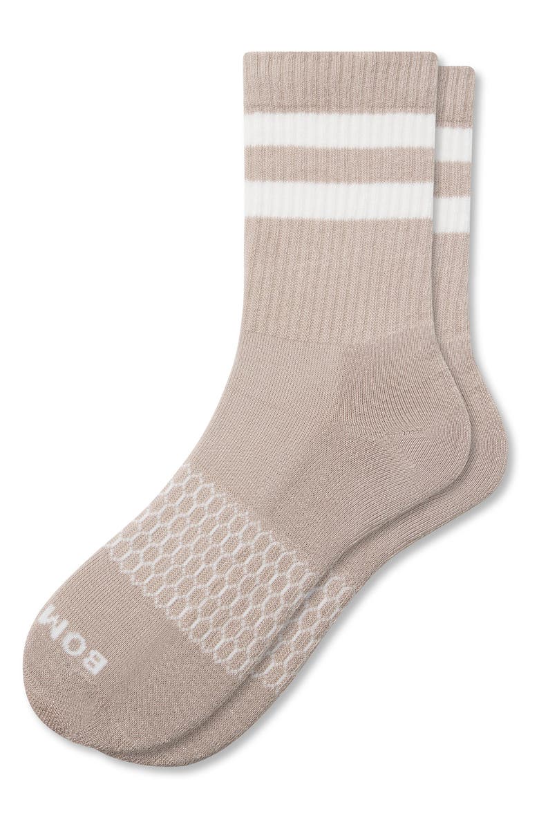 Bombas Vintage Stripes Crew Socks, Main, color, Natural