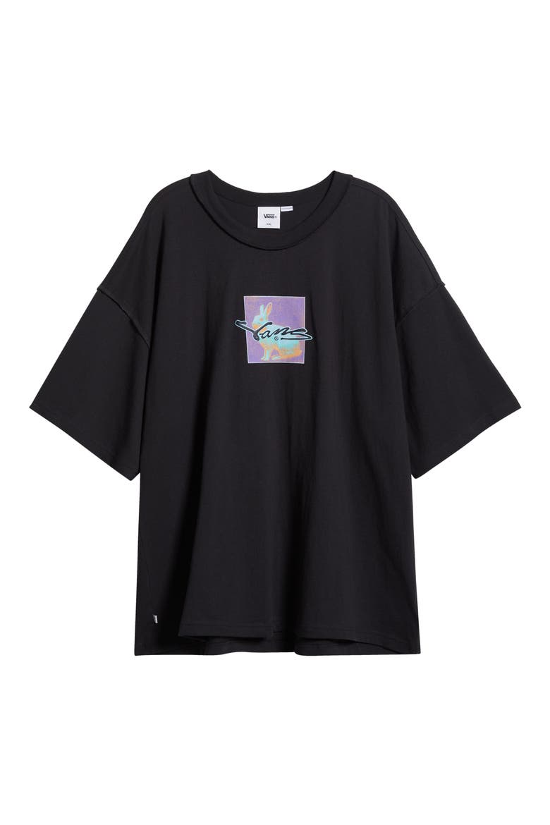 Down the Rabbit Hole Oversize Graphic T-Shirt, Main, color, TAP SHOE