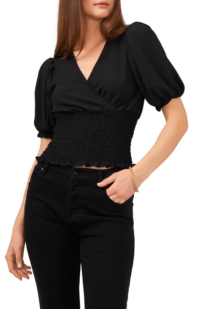 1.STATE V-Neck Smocked Top, Main, color, 