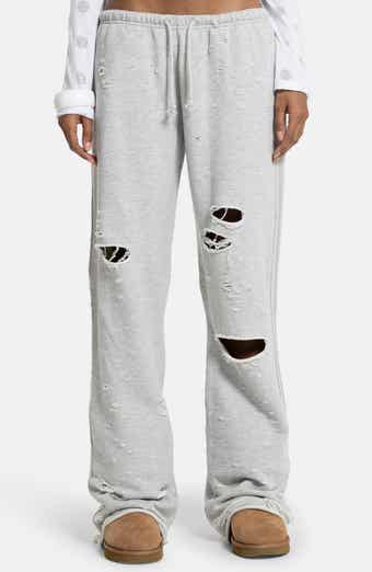 Cleo Distressed Cotton Blend Joggers