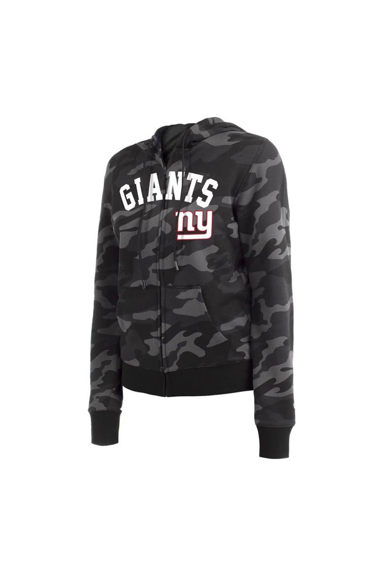 Women's New Era  Black New York Giants Camo Full-Zip Hoodie, Alternate, color, Black