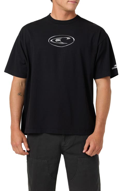 Chrome Wave Cotton Graphic T-Shirt