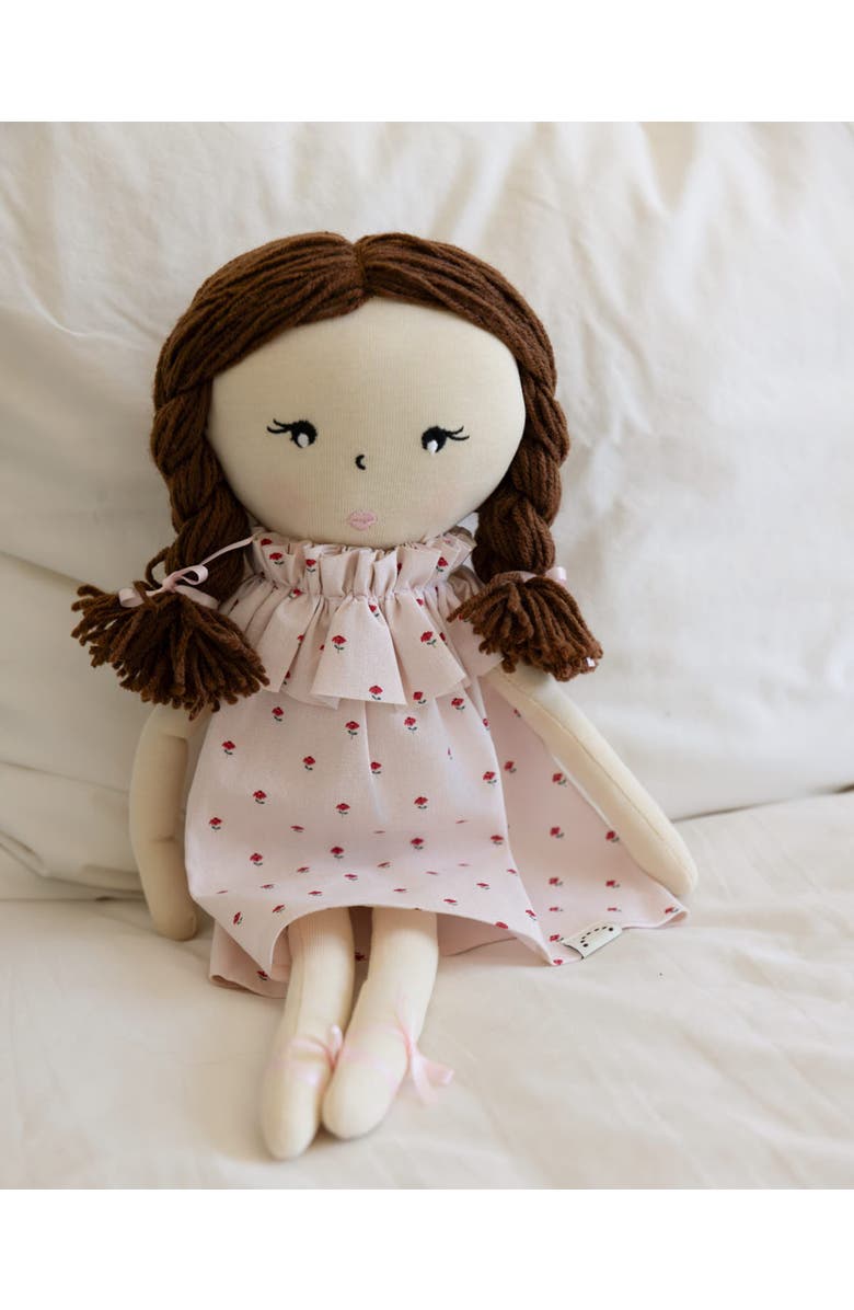 MiniMoi Cynthia Cotton/Linen Dolly, Alternate, color, Pink