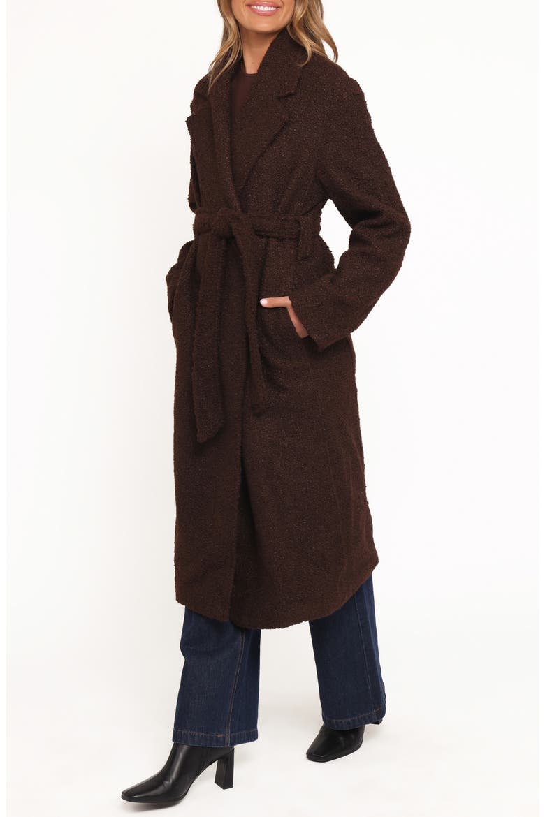 Goodie High Pile Fleece Coat, Alternate, color, CHOCOLATE