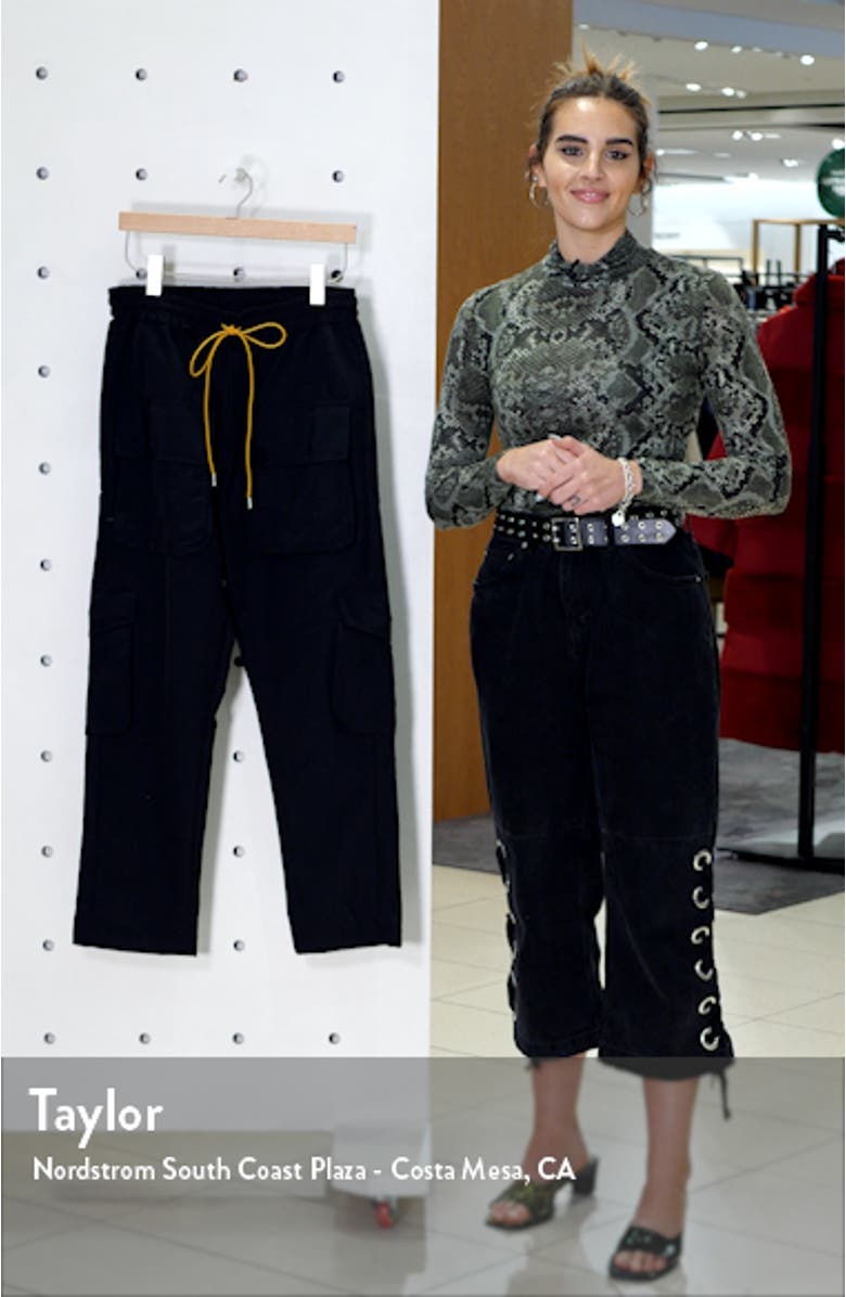 Cropped Satin Cargo Pants, sales video thumbnail