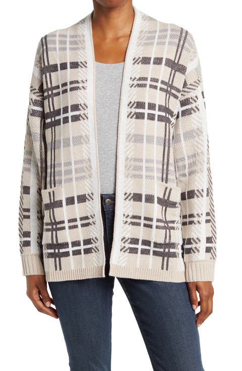 Willow Plaid Open Sweater